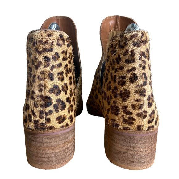 COCONUTS by Matisse Booties Size 7 Rapid Cow Hair Leather Ankle Boots Leopard - Picture 4 of 11